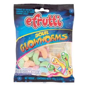 Gomas Sour Glowworms E.Frutti Blx100G