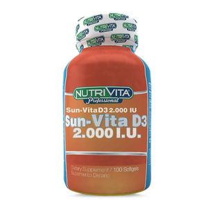Sun-Vitamin D3 2000 Iu X 100 Softhgels. Nutrivita