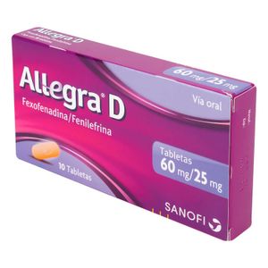 Allegra D (Fexofenadina) 60Mg/25Mg X 10Tab.Sf
