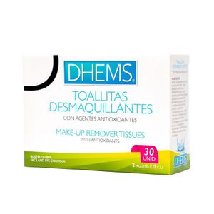 Dhems Toallitas Desmaq. Rostro/Ojos 2 X 30Ud