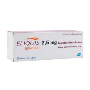 Eliquis (Apixaban) 2.5 Mg 60 Tabletas