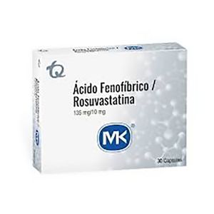 Acido Fenofibrico/Rosuvastatina 135 Mg/10Mg X 30 Cap. Mk