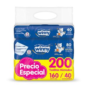 Toallitas Winny Avene Y Miel 160+40 Uni Ofe