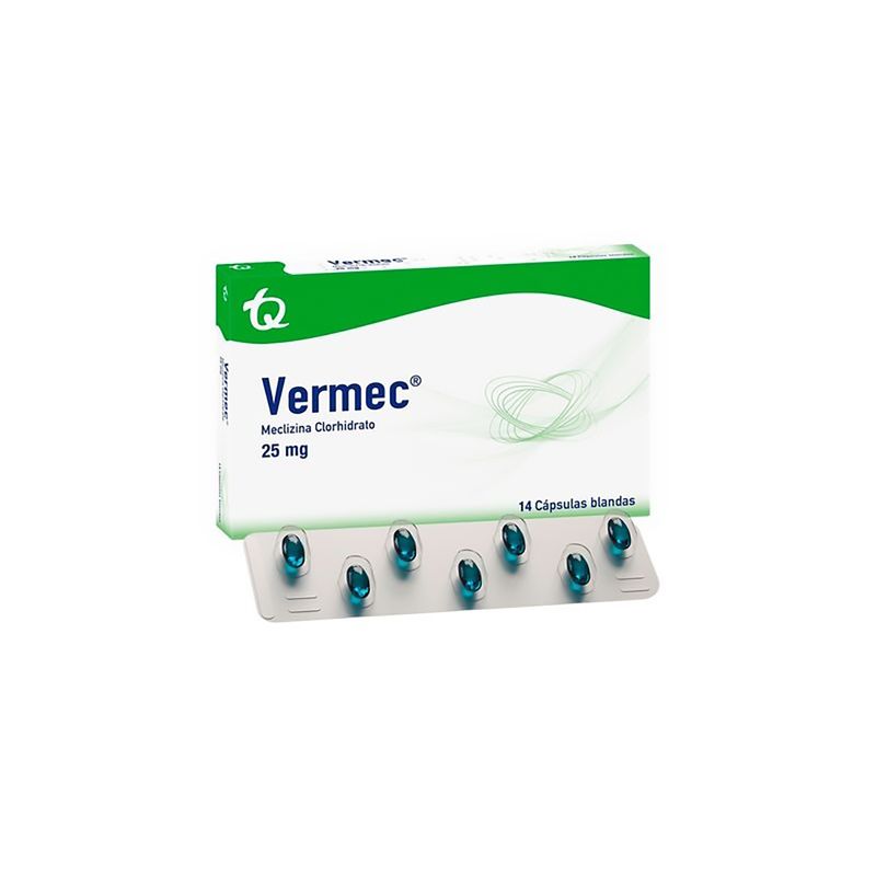 Vermec-Meclizina-Clorhidrato-25-Mg-X-14-Cap