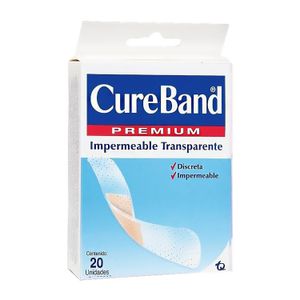 Cureband Premium Impermeable Transparente X 20 Und