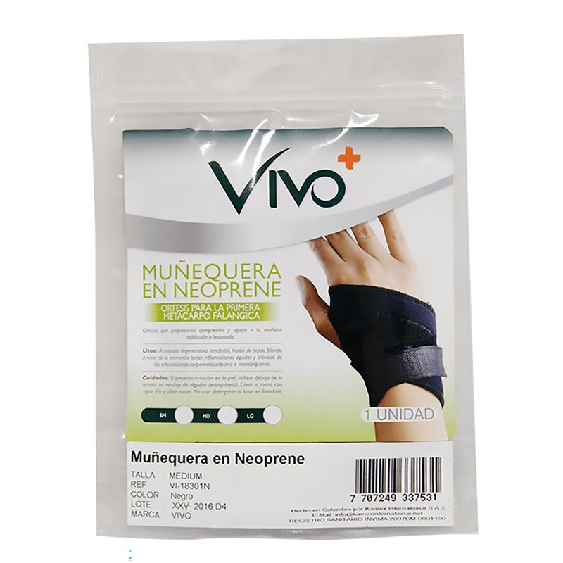 Munequera-Neoprene-Medium-Negro-Rf.18301N