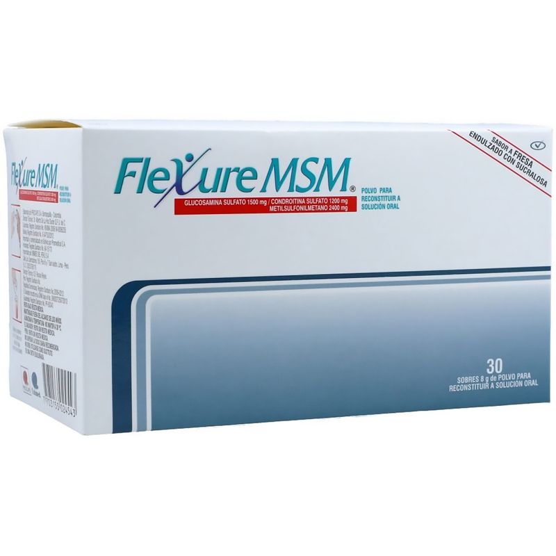 Flexure-Msm--Gluco-Condro--Sabor-A-Fresa--X-30Sob