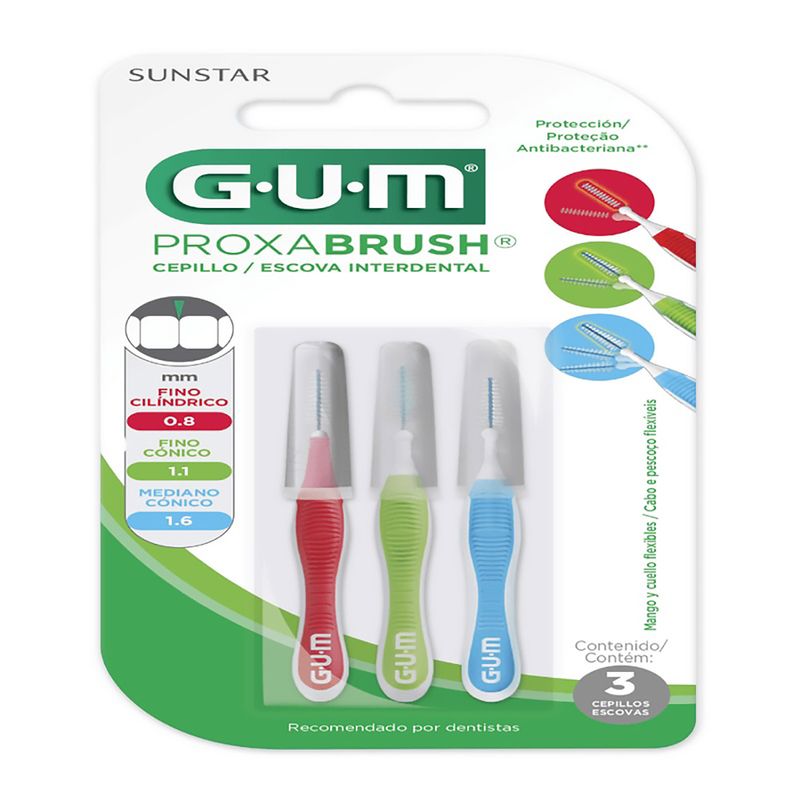 Gum-Proxabrush-Cep.Interdental--0.8Mm-1.1Mm-1.6Mm-1315-X-3-Uni