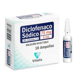Diclofenaco Sodico 75Mg/3Ml X 10Ampollas. Vitalis