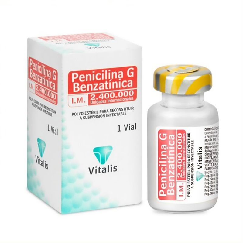 Penicilina-G-Benzatinica-2.400.000-U.I.-Caja-X-10-Ampollas