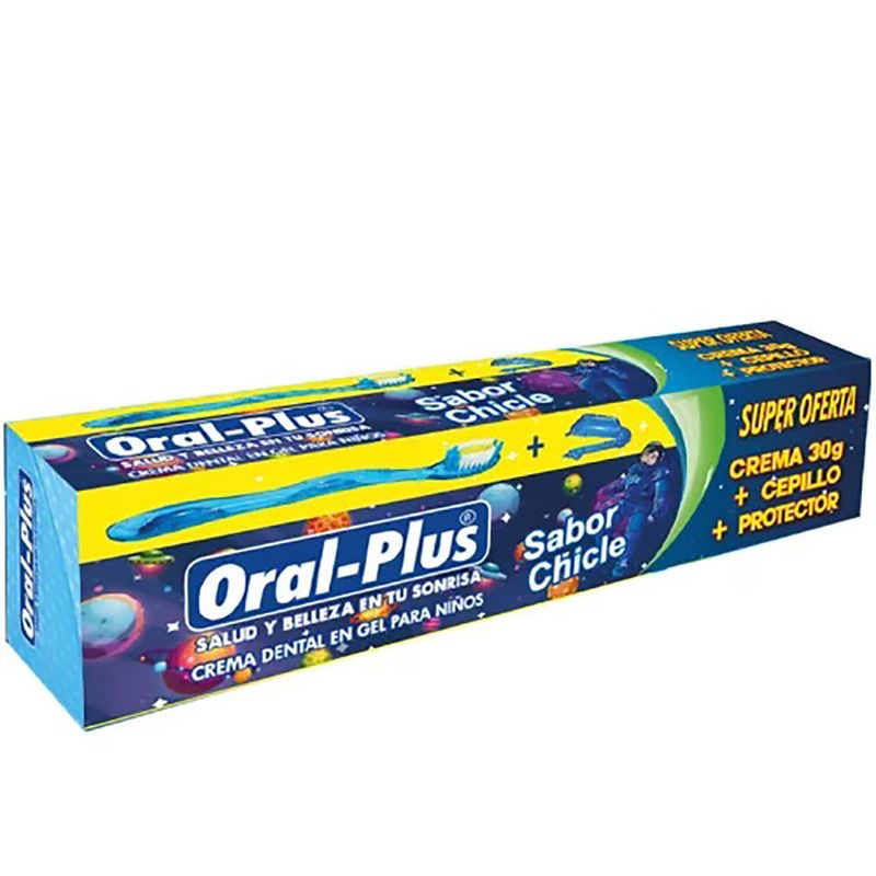 Oral---Plus-Crema-Dental-Gel-Para-Niños-Sabor-A-Chicle-X-30G-