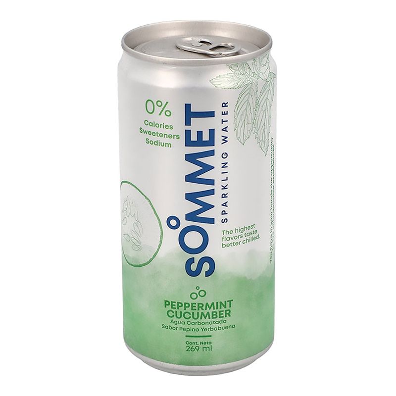 Sommet-Peppermint-Agua-Carbonatada-Sabor-A-Pepino-Y-Yerbabuena-X269Ml