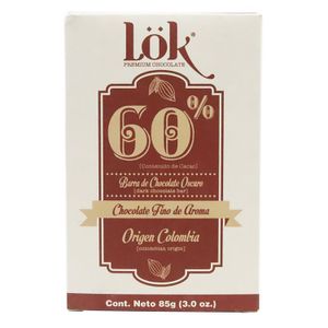 Lok 60% Chocolate Oscuro Cacao De Col. X 85Gr.Sf