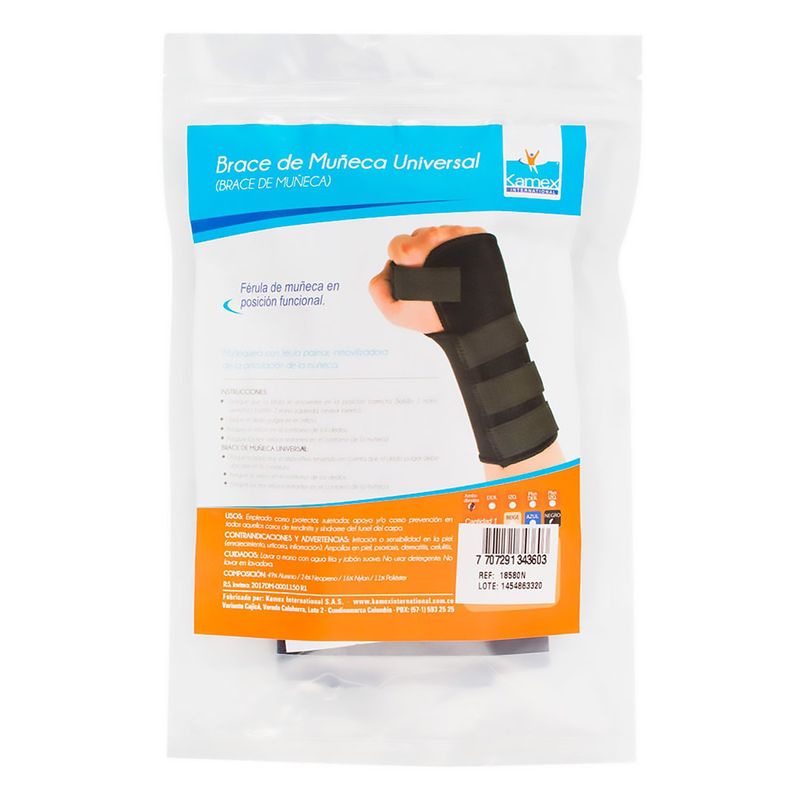 Brace-De-Muneca-Universal-Ambidiestro-Negro-Ref.18580N.Km