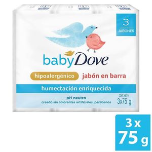 Dove Baby Humectacion Enriquecida Jabon X 3Ud Ul
