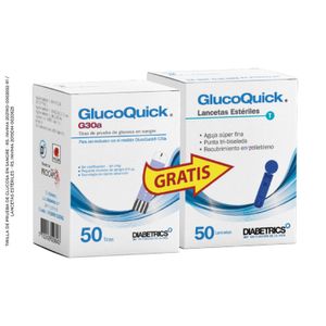 Oferta Tiras Glucoquick G30 X50 + Lancetas X 50