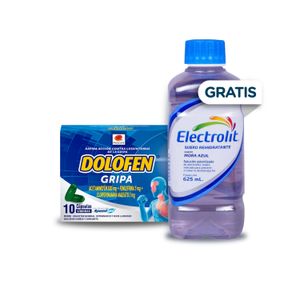 Dolofen Gripa X10 Cap  + GRATIS (1) Electrolit 625ml