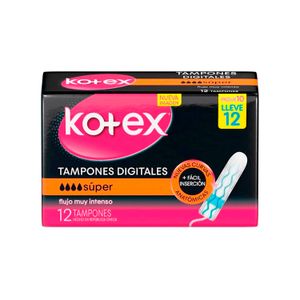 Tampones Digit Kotex Super 12 Unidades