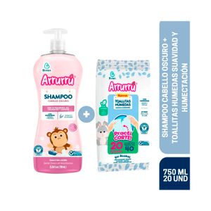 Shampo Cabello Oscuro X 750 ML + Toallas Humedas X 20 Unidades