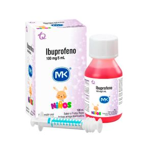 Ibuprofeno 100Mg/5 Ml Niños Suspension Oral Frutos Rojos X 120 Ml Mk