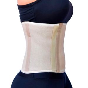 Faja Abdominal 30 Cm Liso-Sencilla-Beige Talla S/M