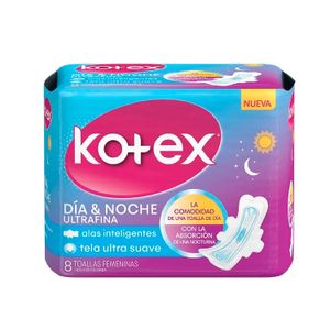 Toa. Kotex Dia Noche Ultrafina 8 Und