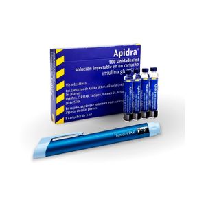 Apidra 100 U/Ml Insulina Glulisina 5 Solostarcon Cartucho 3Ml Sanofi