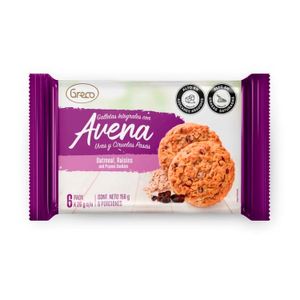 Galletas con Avena Uvas y Ciruelas Pasas X 156Gr