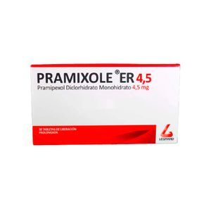 Pramixole Er 4.5 Mg X 30 Tabletas de Liberacion Prolongada