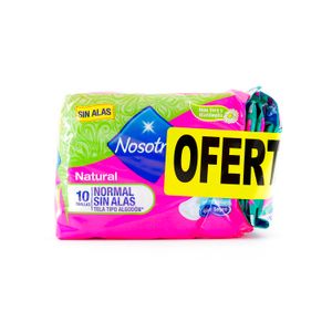 Toalla Nosotras Natural Normal sin Alas X 10 Oferta