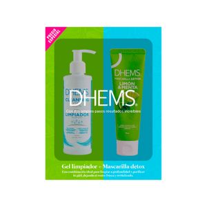 Dhems Kit Gel Limpiador Piel Mixtaa Grasa 20 Ml + Mascarilla Detox 75 Ml Precio Especial