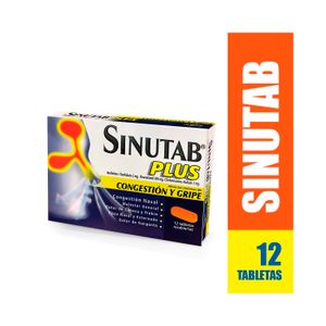 Sinutab Plus X 12 Tabletas