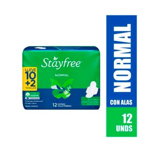 Toa.Stayfree Esp.Alas Pack X 12 Und
