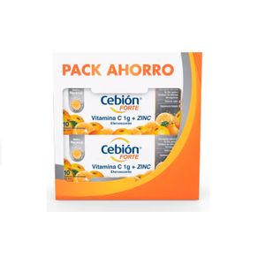 2 Cebion Nar For+Zinc Ef 10 Tabletas Pack Aho