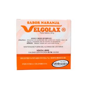 Velgolax Sabora Naranja X 1 Sobre de 22 Gr Velezgo