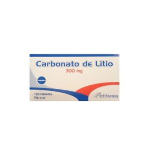 Carbonato de Litio 300 Mg X 100 Tabletas Actifarma