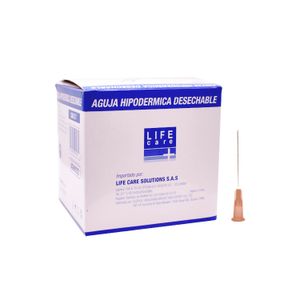 Aguja Hipodermica Life Care 27G X 1 1/2'' X 100 Unds