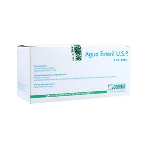 Agua Esteril X 10 ML Solucion Esterilpara Inyeccion