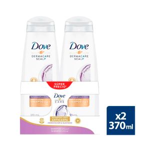 2 Shampoo Dove Hidratac.Suavidad 370 Ml P.E