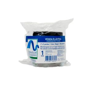 Venda Elastica No Tejida Cohesiva 2'' X 5 Yardas Negro Medical Supplies