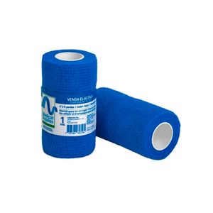 Venda Elastica No Tejida Cohesiva 4'' X 5 Yardas Azul Medical Supplies